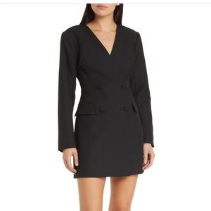 Adelyn Rae Solani Double Breasted Long Sleeve Mini Dress